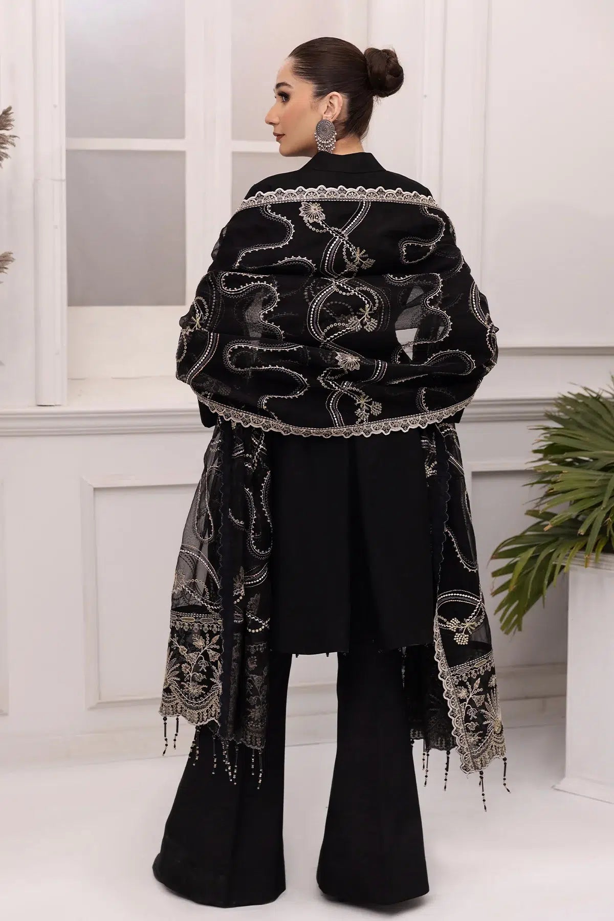 Alizeh | Formals Collection | Black Dress 3 piece - RTW1008 - House Of Anaya