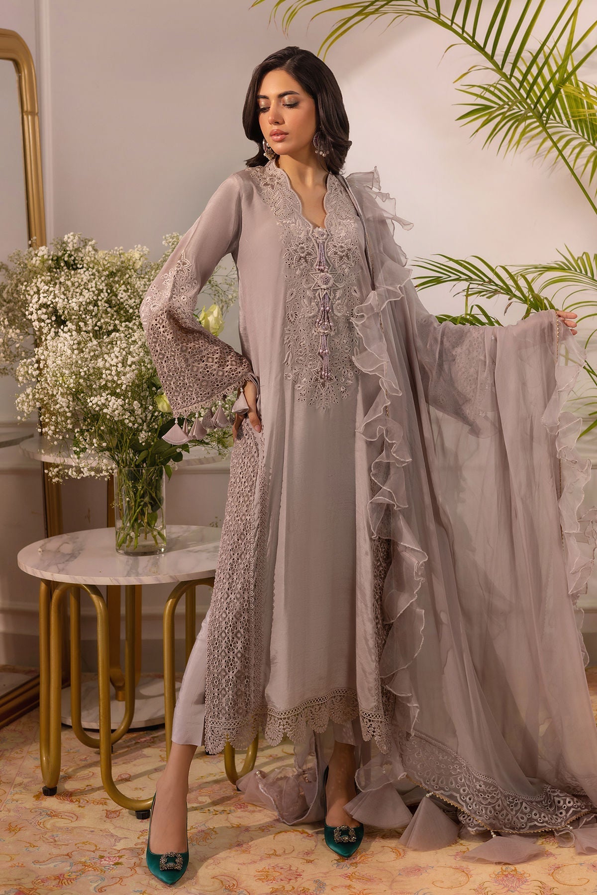 Annus Abrar | Sera Luxury | Ashni - Taupe