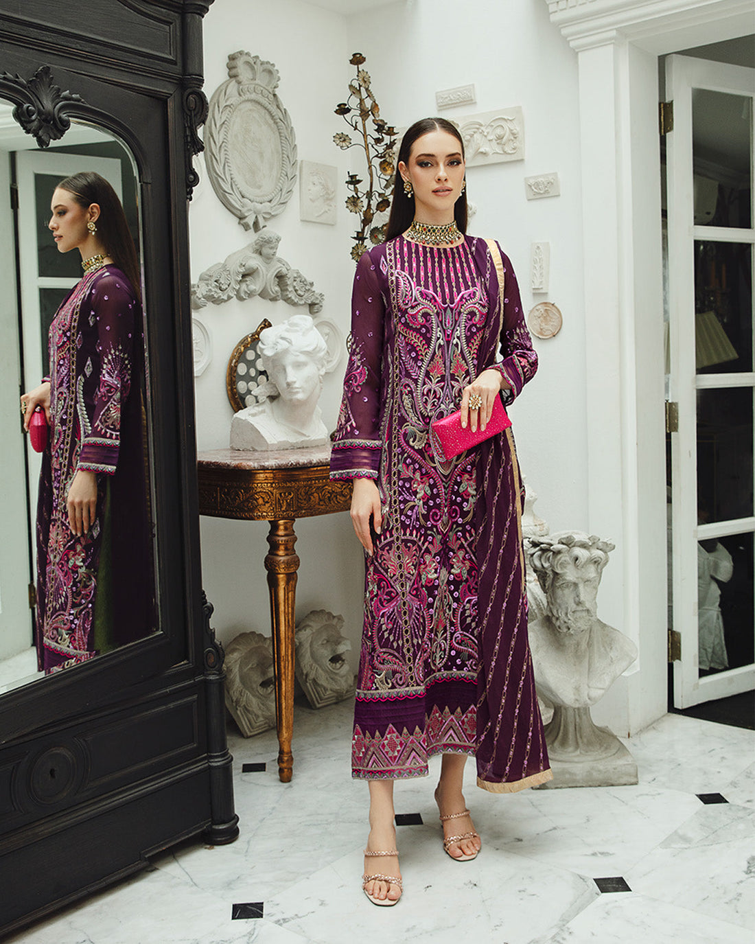 Maryum n Maria | Freesia Ariya Formals | SW23-502 - PLUM - Roshan - House Of Anaya