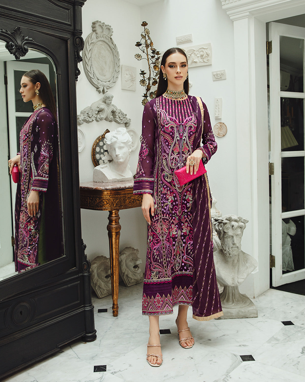 Maryum n Maria | Freesia Ariya Formals | SW23-502 - PLUM - Roshan - House Of Anaya
