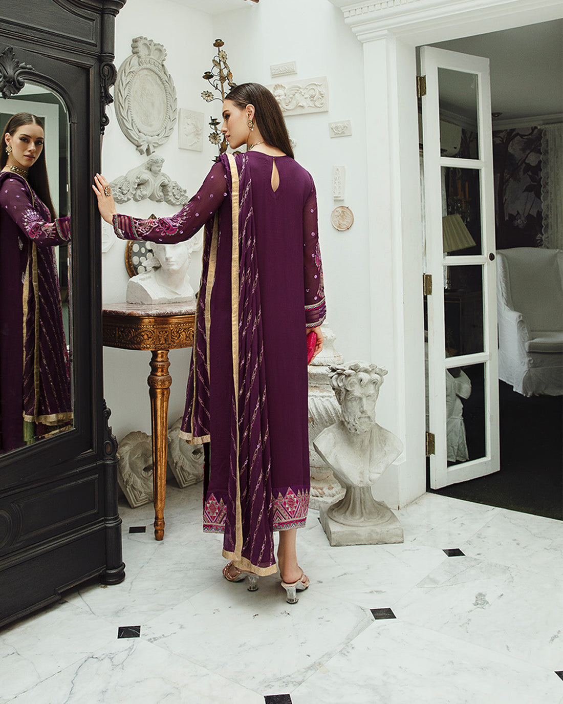 Maryum n Maria | Freesia Ariya Formals | SW23-502 - PLUM - Roshan - House Of Anaya