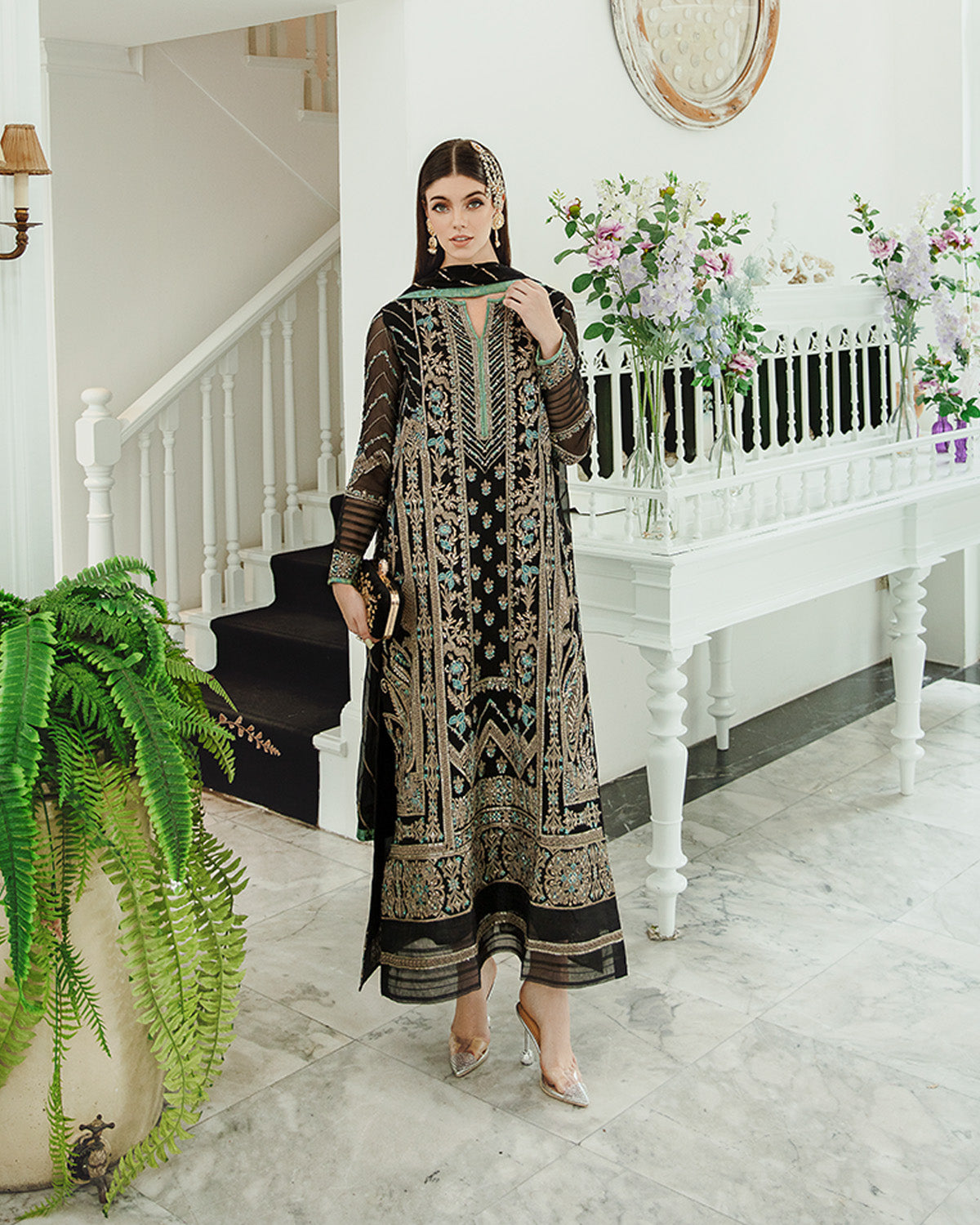Maryum n Maria | Freesia Ariya Formals |  SW23-507 - Black - Iman - House Of Anaya