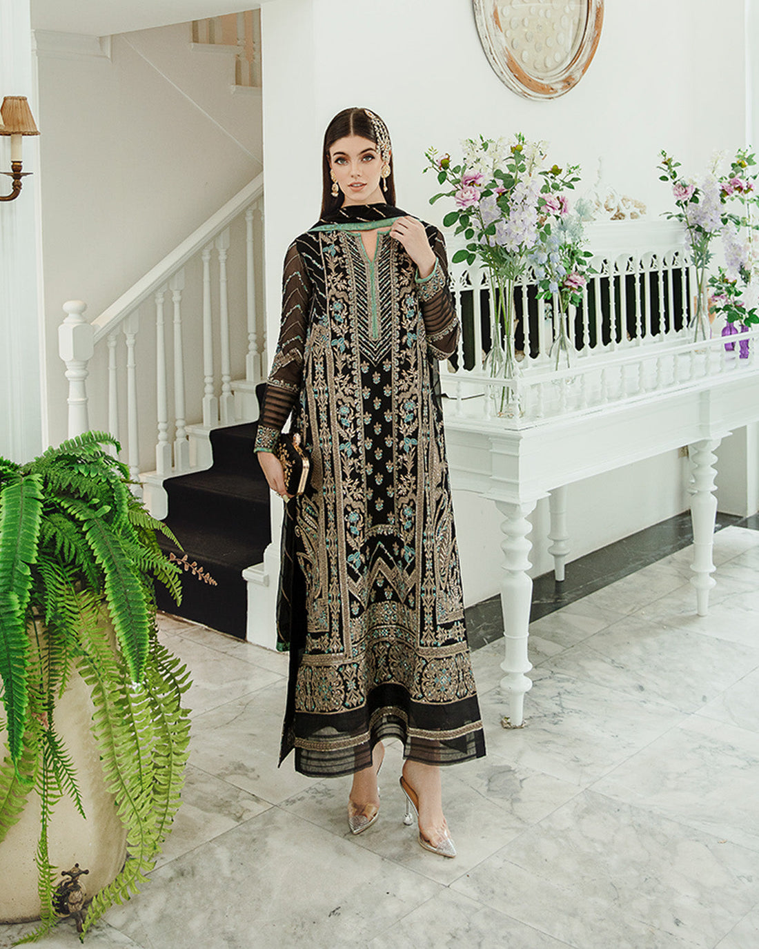 Maryum n Maria | Freesia Ariya Formals |  SW23-507 - Black - Iman - House Of Anaya