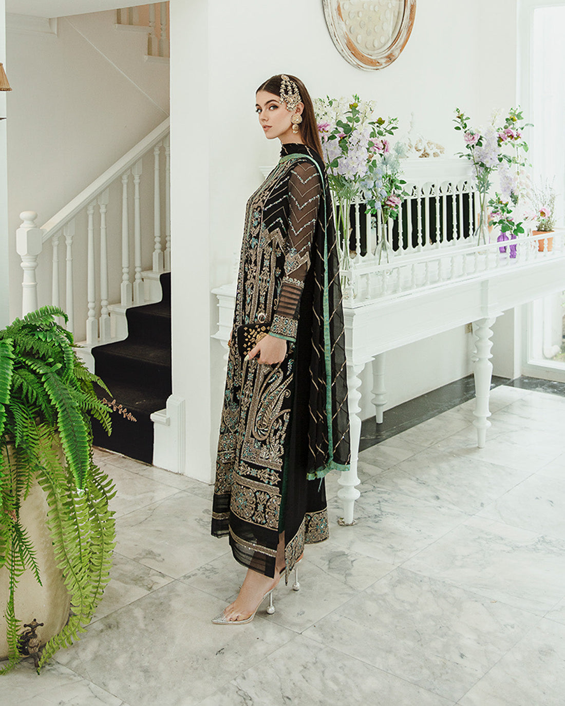 Maryum n Maria | Freesia Ariya Formals |  SW23-507 - Black - Iman - House Of Anaya
