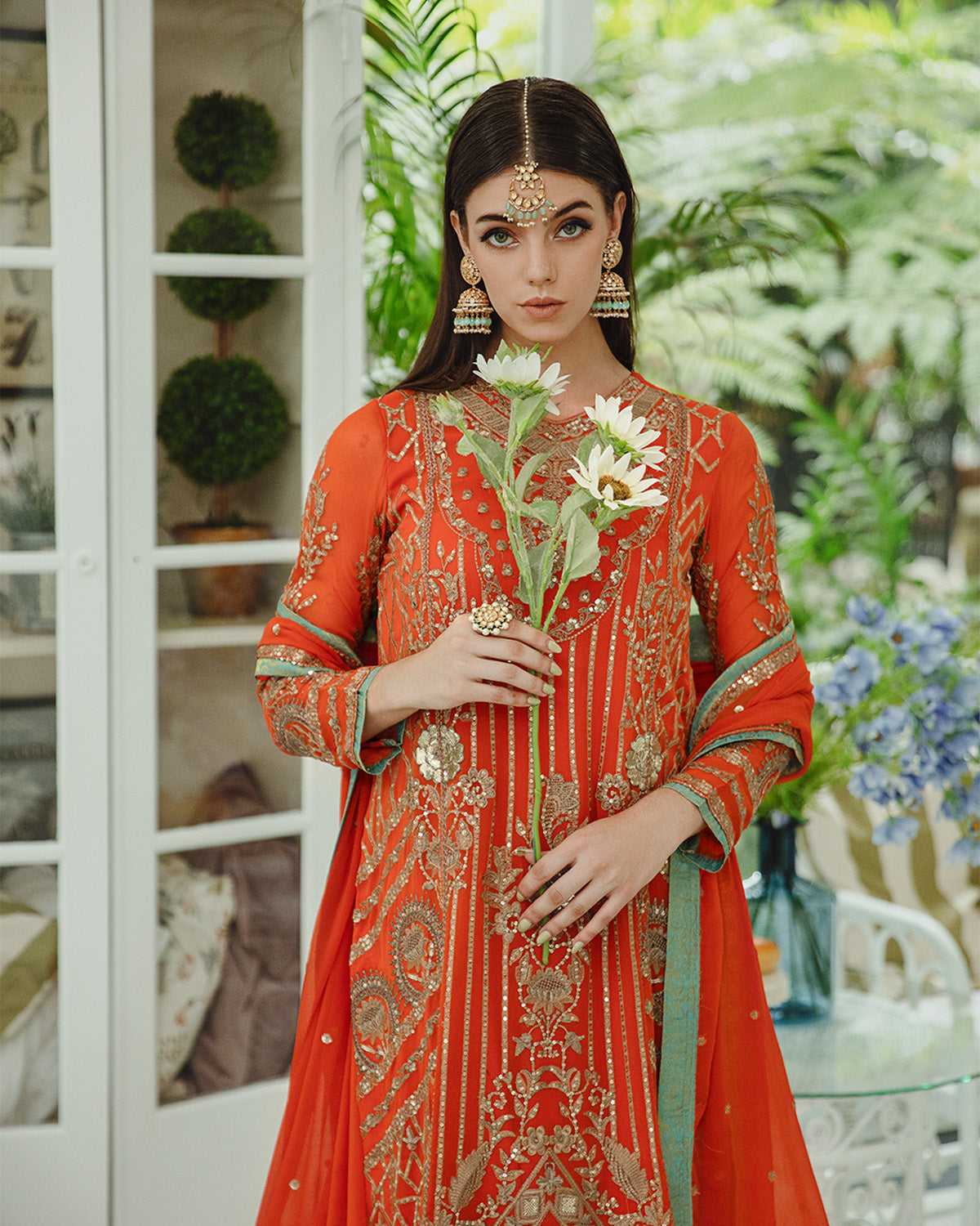 Maryum n Maria | Freesia Ariya Formals | SW23-509 - Tiger Orange - Mina - House Of Anaya