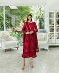 Maryum n Maria | Freesia Ariya Formals | SW23-506 - Crimson - Shadi - House Of Anaya