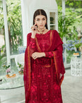 Maryum n Maria | Freesia Ariya Formals | SW23-506 - Crimson - Shadi - House Of Anaya