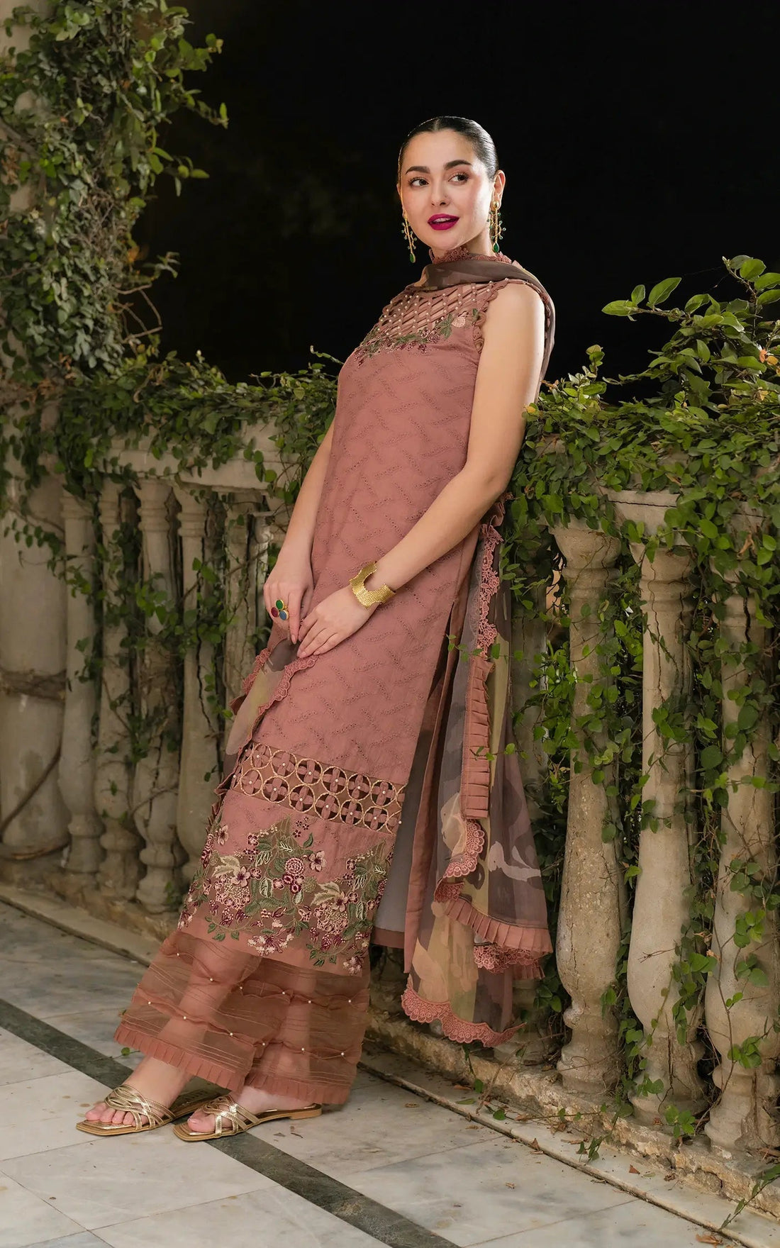 Asifa and Nabeel | Gulkari Summer 25 | Saffron Day (GKL-04) - House of Zarish