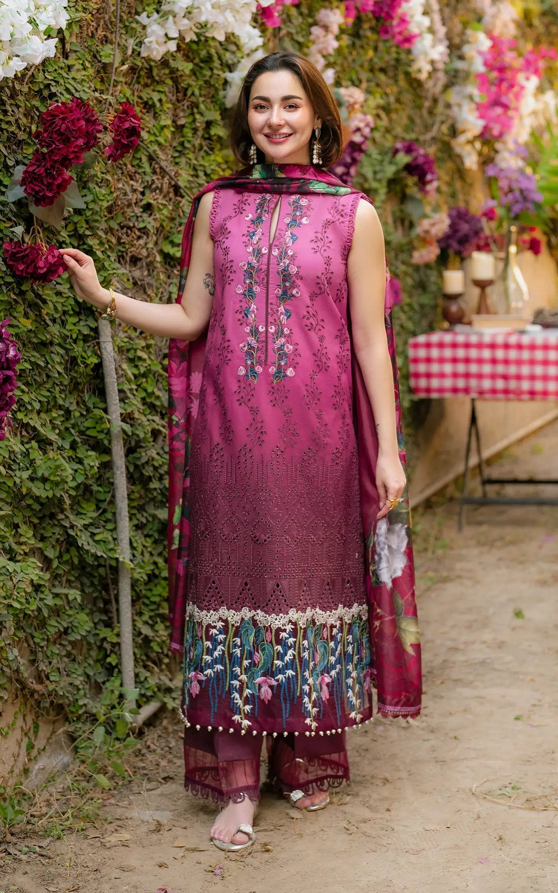 Asifa and Nabeel | Gulkari Summer 25 | Sunkissed Garden (GKL-13) - House of Zarish