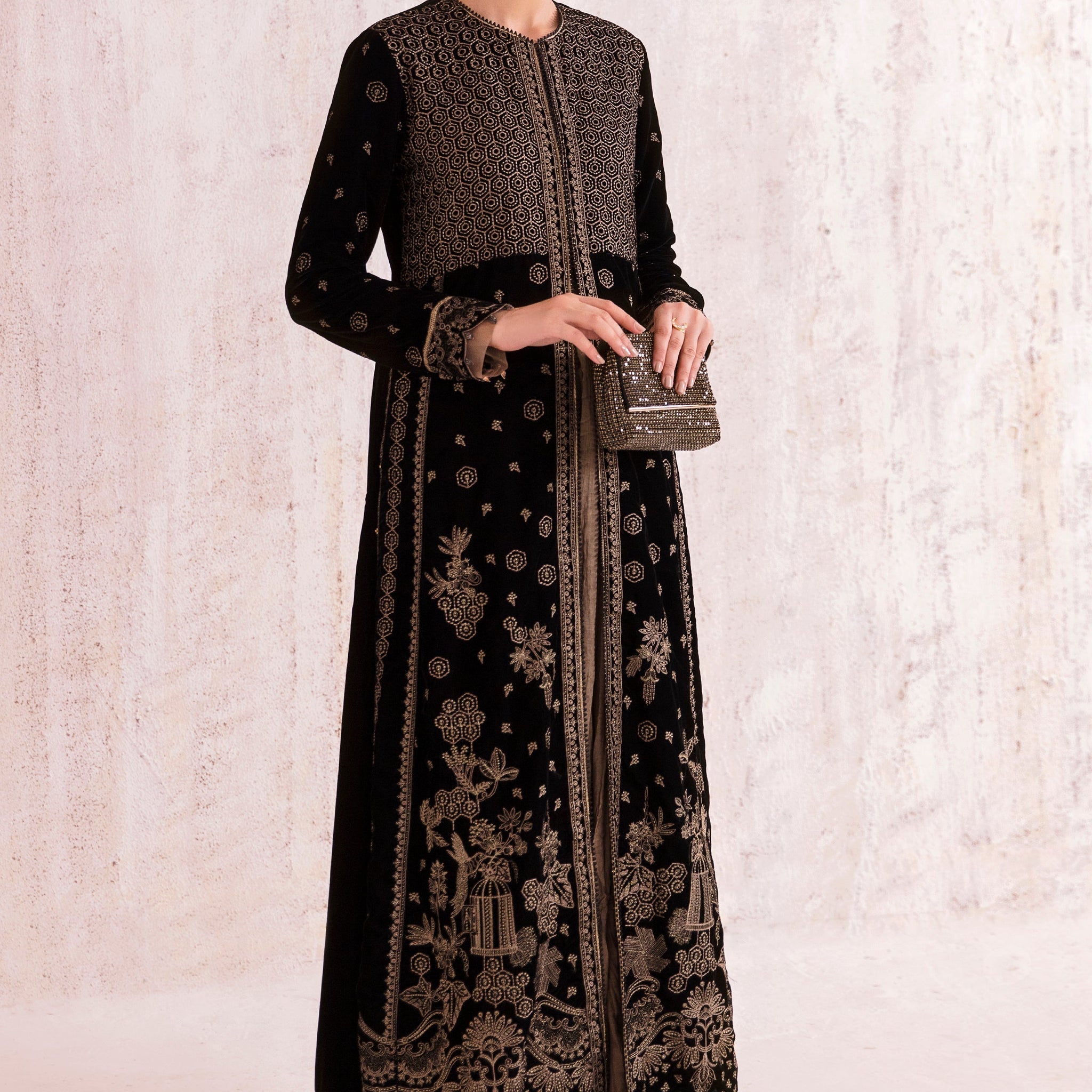 JAZMIN__Embroidered Velvet Formal VF-2001