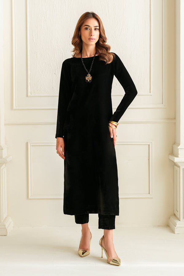 Baroque | Luxury Pret 24 | VELVET SUIT PR-1010 - House Of Anaya