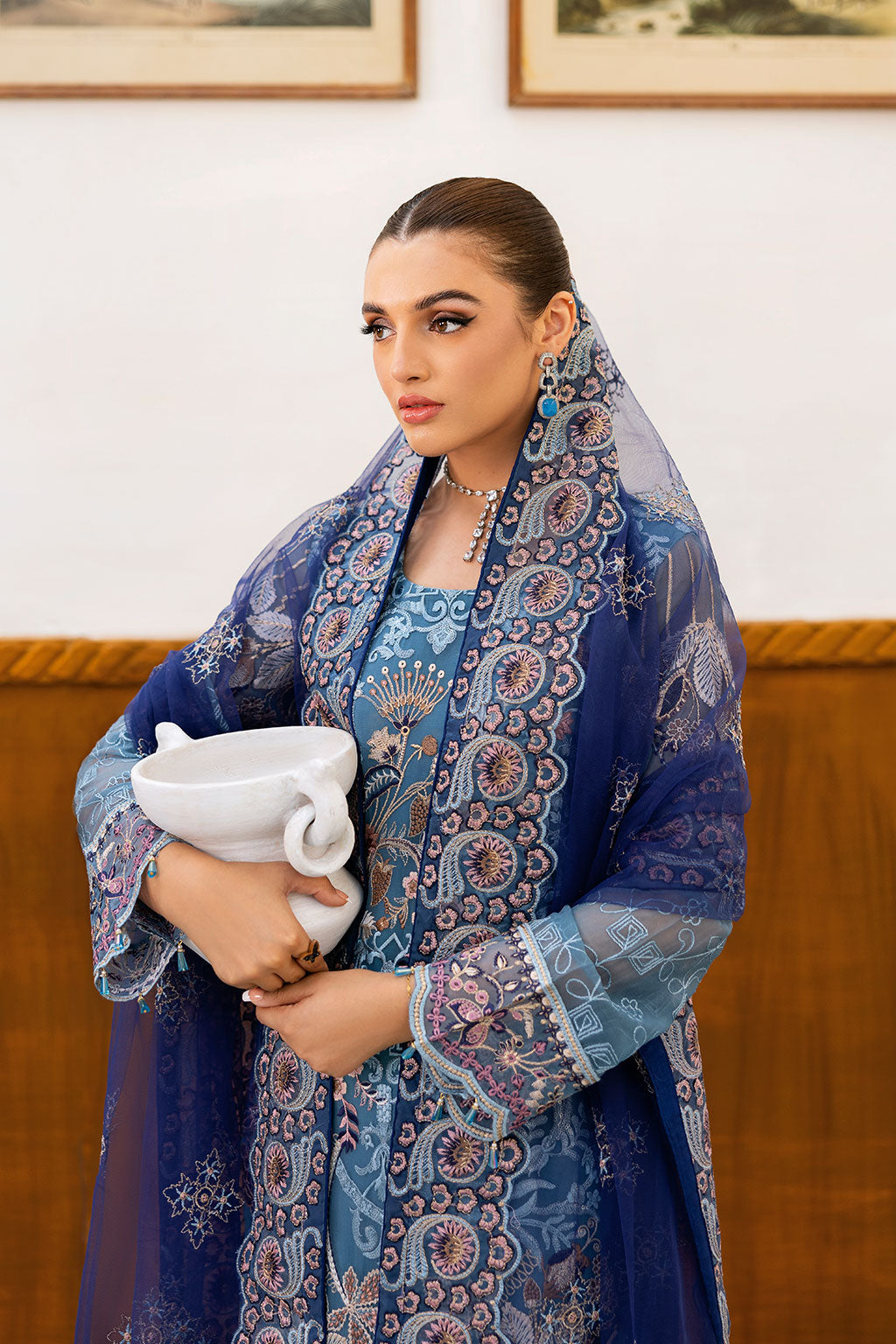 Ramsha | Chevron Chiffon Collection | A-1012 - House Of Anaya