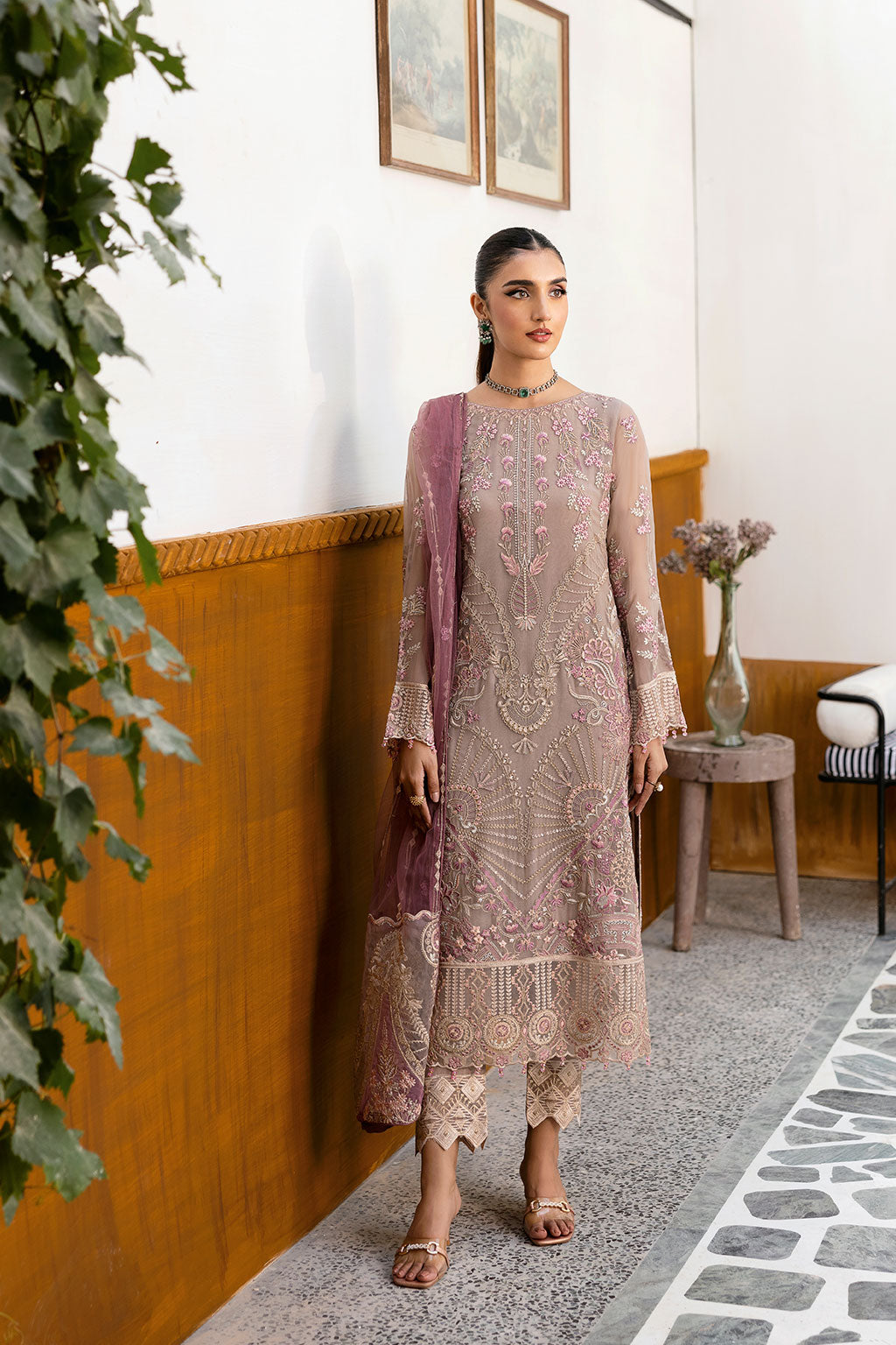 Ramsha | Chevron Chiffon Collection | A-1009 - House Of Anaya