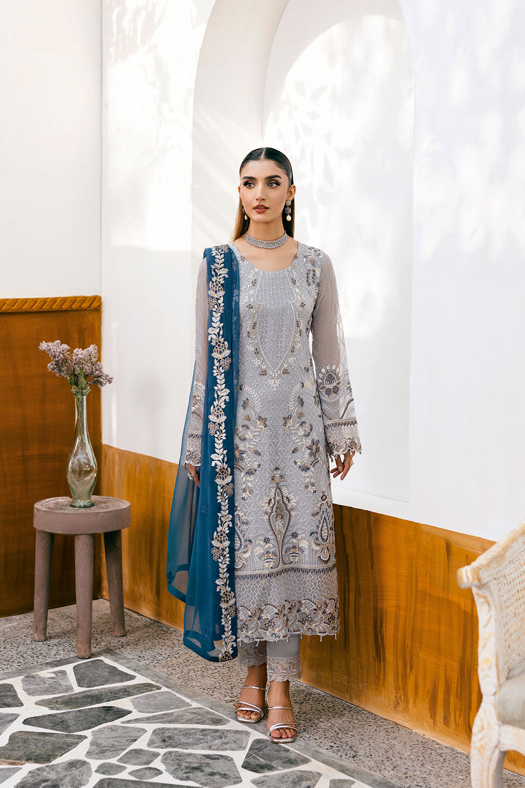 Ramsha | Chevron Chiffon Collection |A-1001 - House Of Anaya