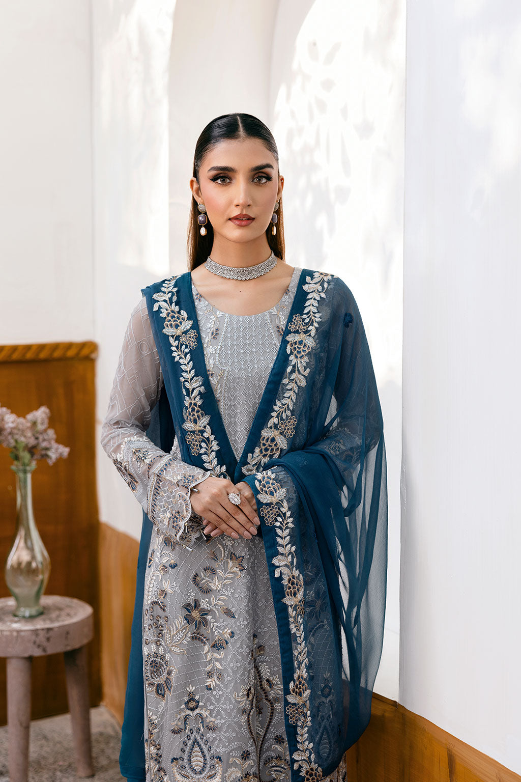 Ramsha | Chevron Chiffon Collection |A-1001 - House Of Anaya