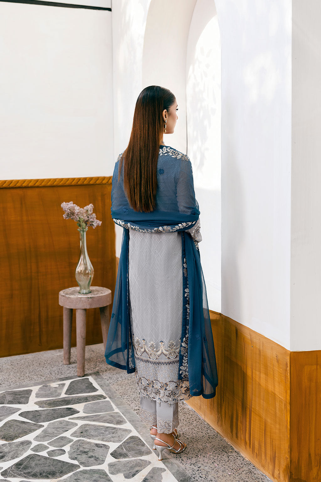 Ramsha | Chevron Chiffon Collection |A-1001 - House Of Anaya