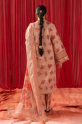 Alizeh | Sheen Lawn Prints 24 | Coral Peach - House Of Anaya