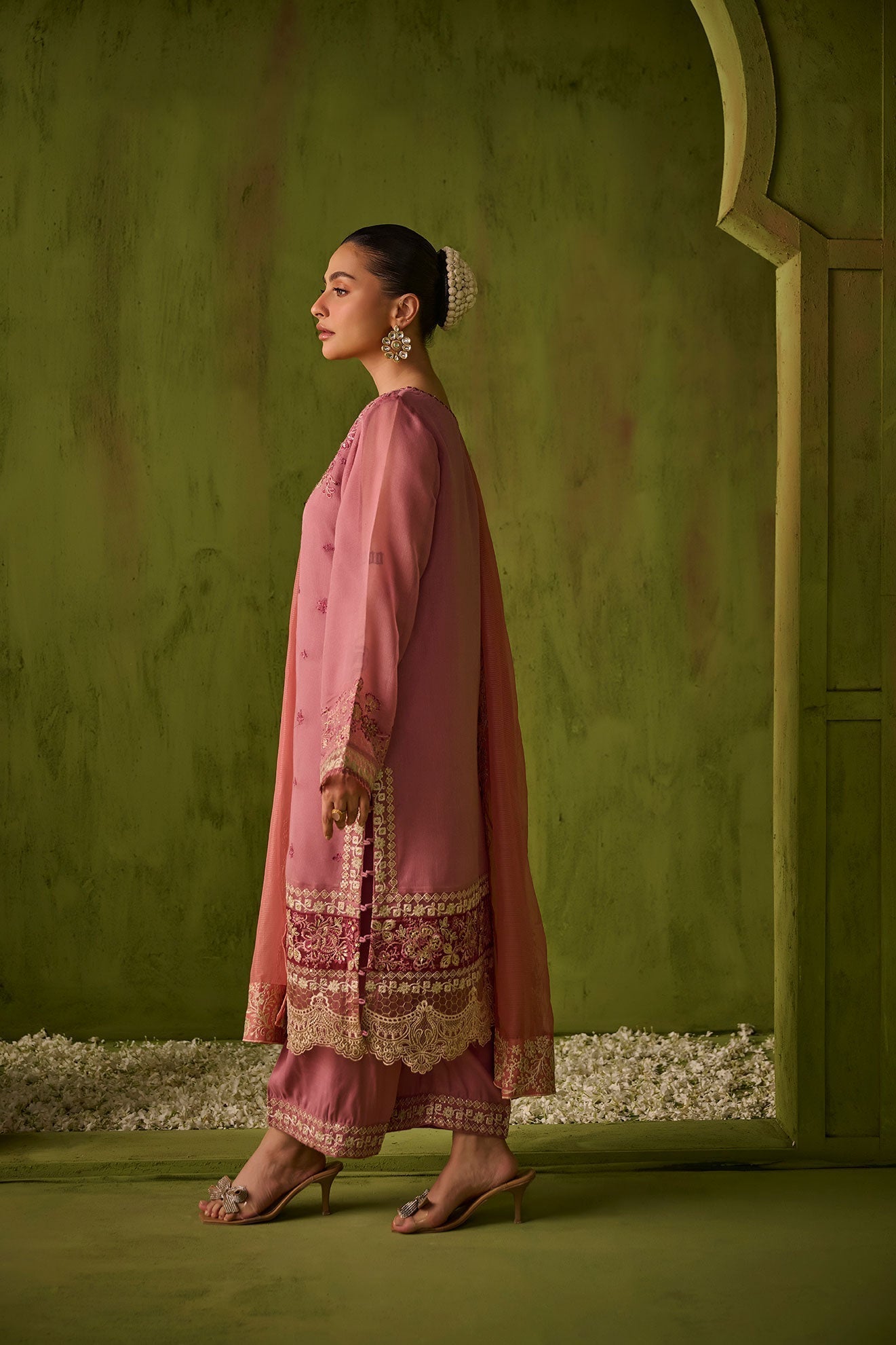Dhanak | Festive Formals | SS24DU-3193 PINK 3Pcs - House Of Anaya