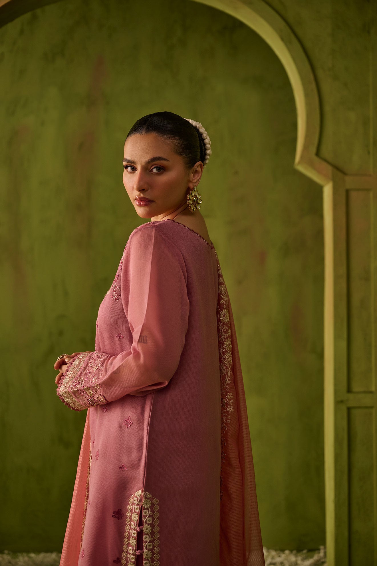 Dhanak | Festive Formals | SS24DU-3193 PINK 3Pcs - House Of Anaya