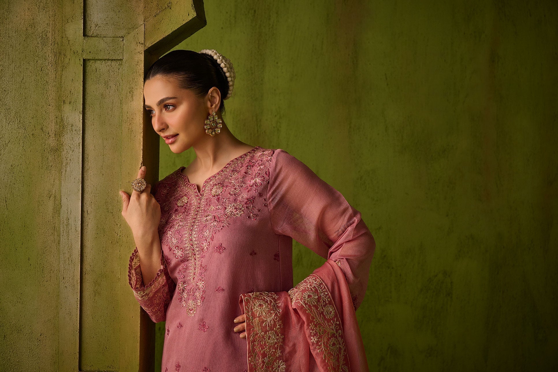 Dhanak | Festive Formals | SS24DU-3193 PINK 3Pcs - House Of Anaya