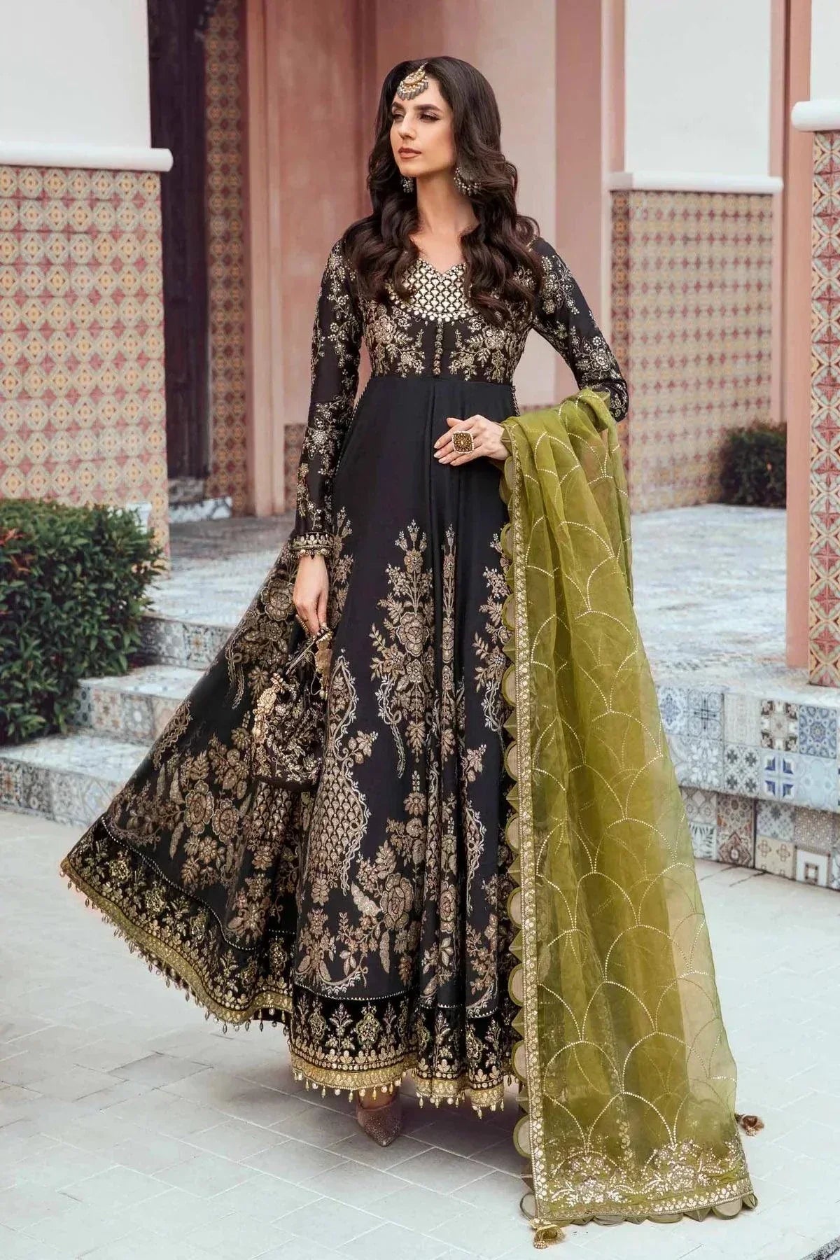 Maria B | Sateen Formals 23 | Black CST-703 - House Of Anaya