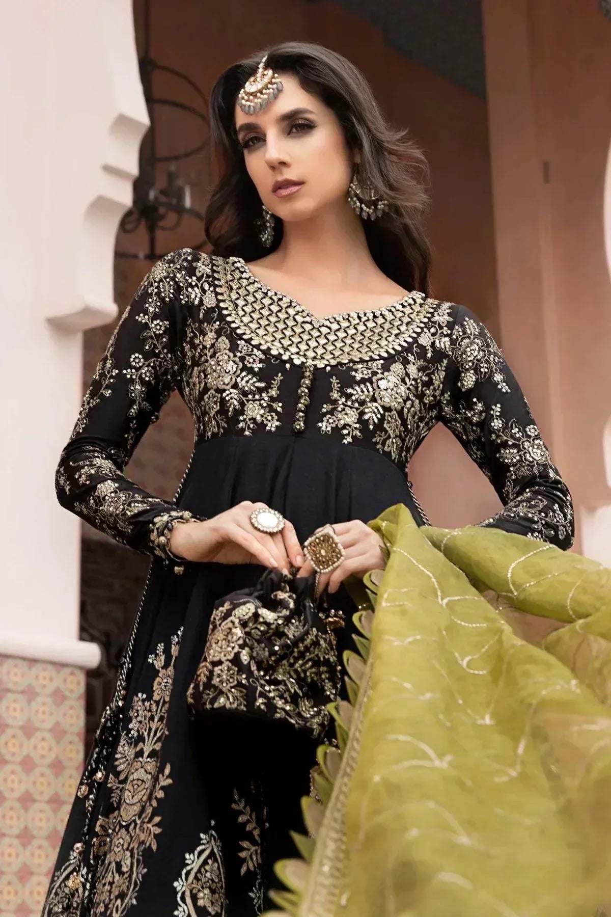 Maria B | Sateen Formals 23 | Black CST-703 - House Of Anaya