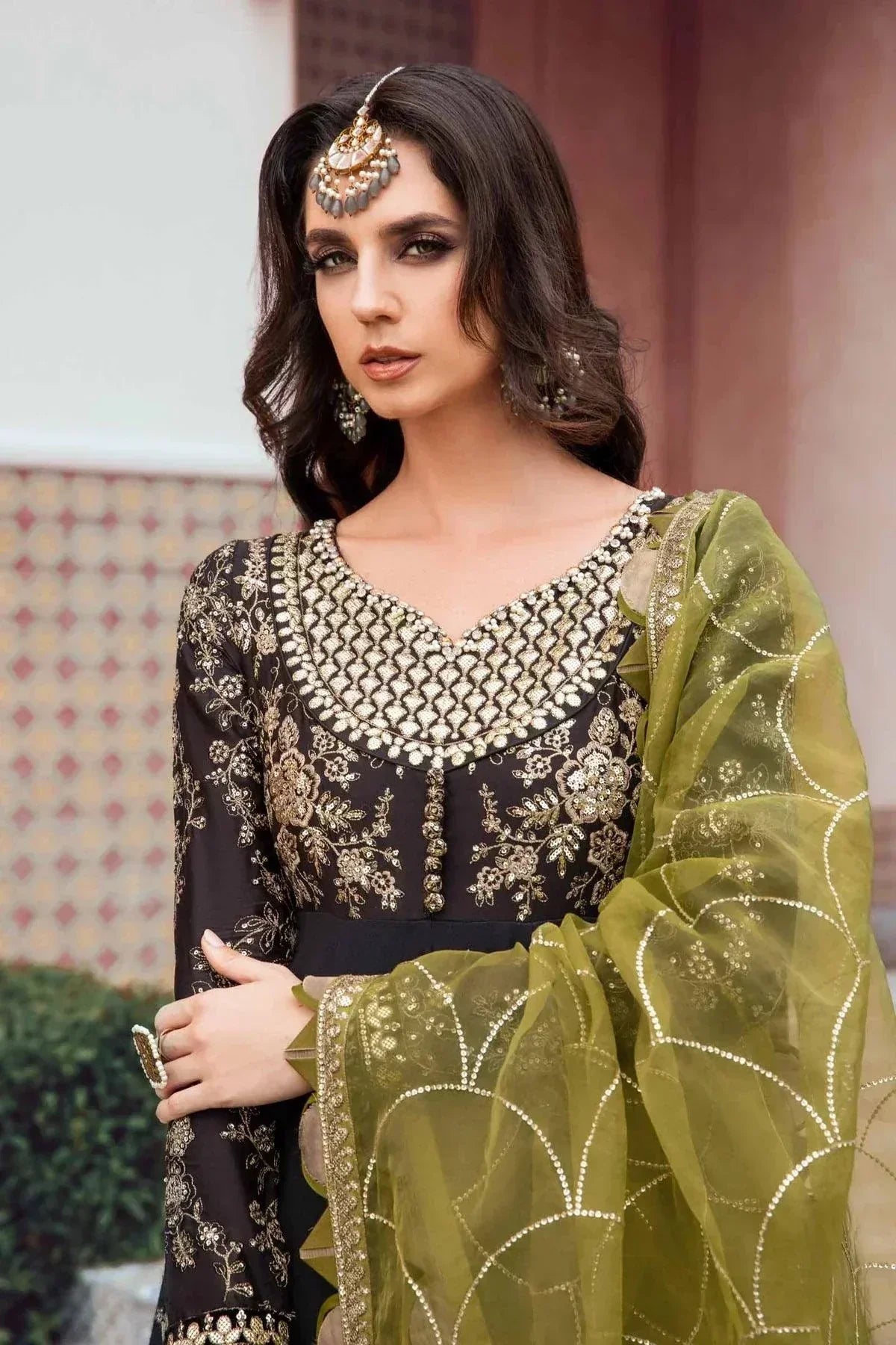 Maria B | Sateen Formals 23 | Black CST-703 - House Of Anaya