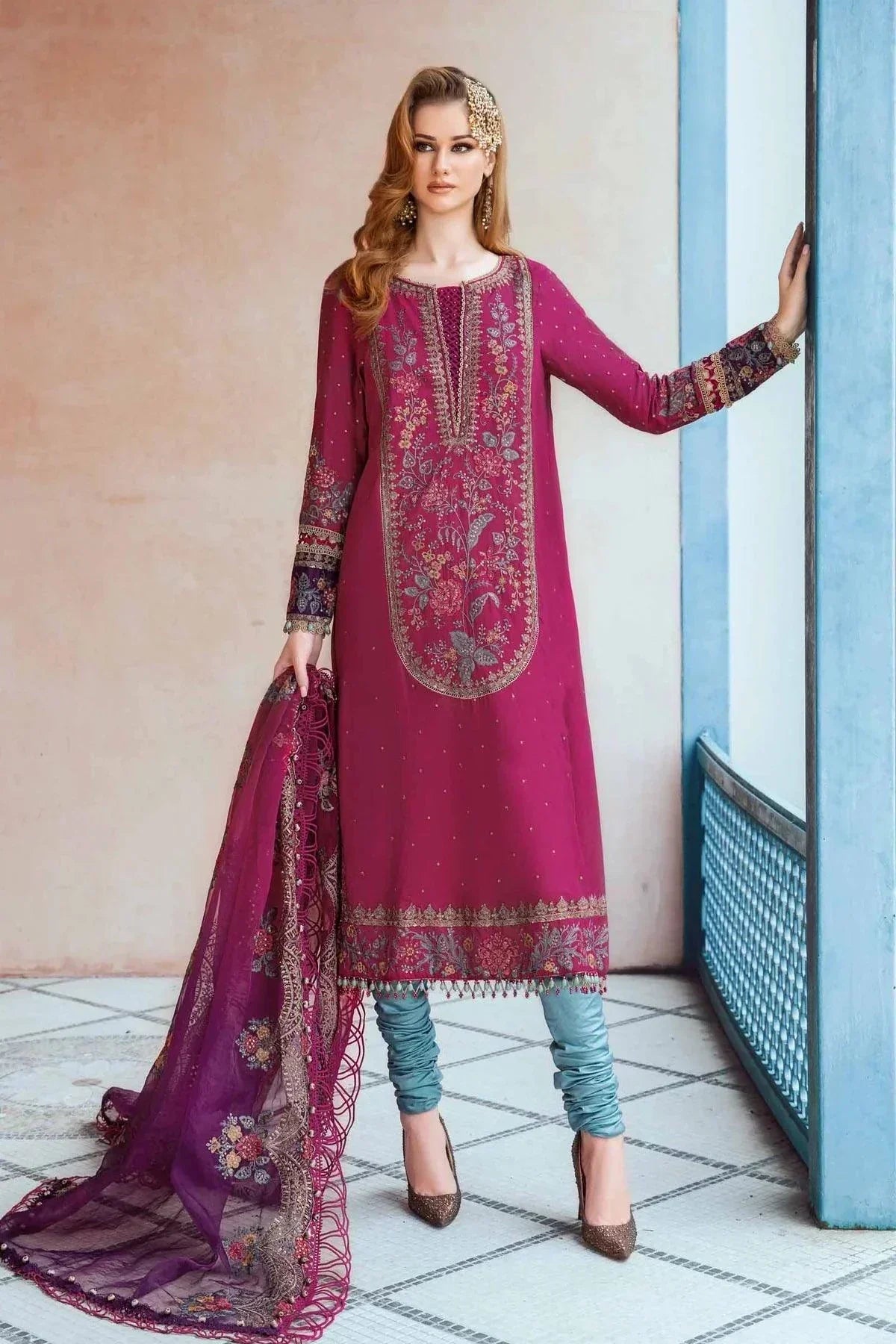Maria B | Sateen Formals 23 | Magenta CST-704 - House Of Anaya