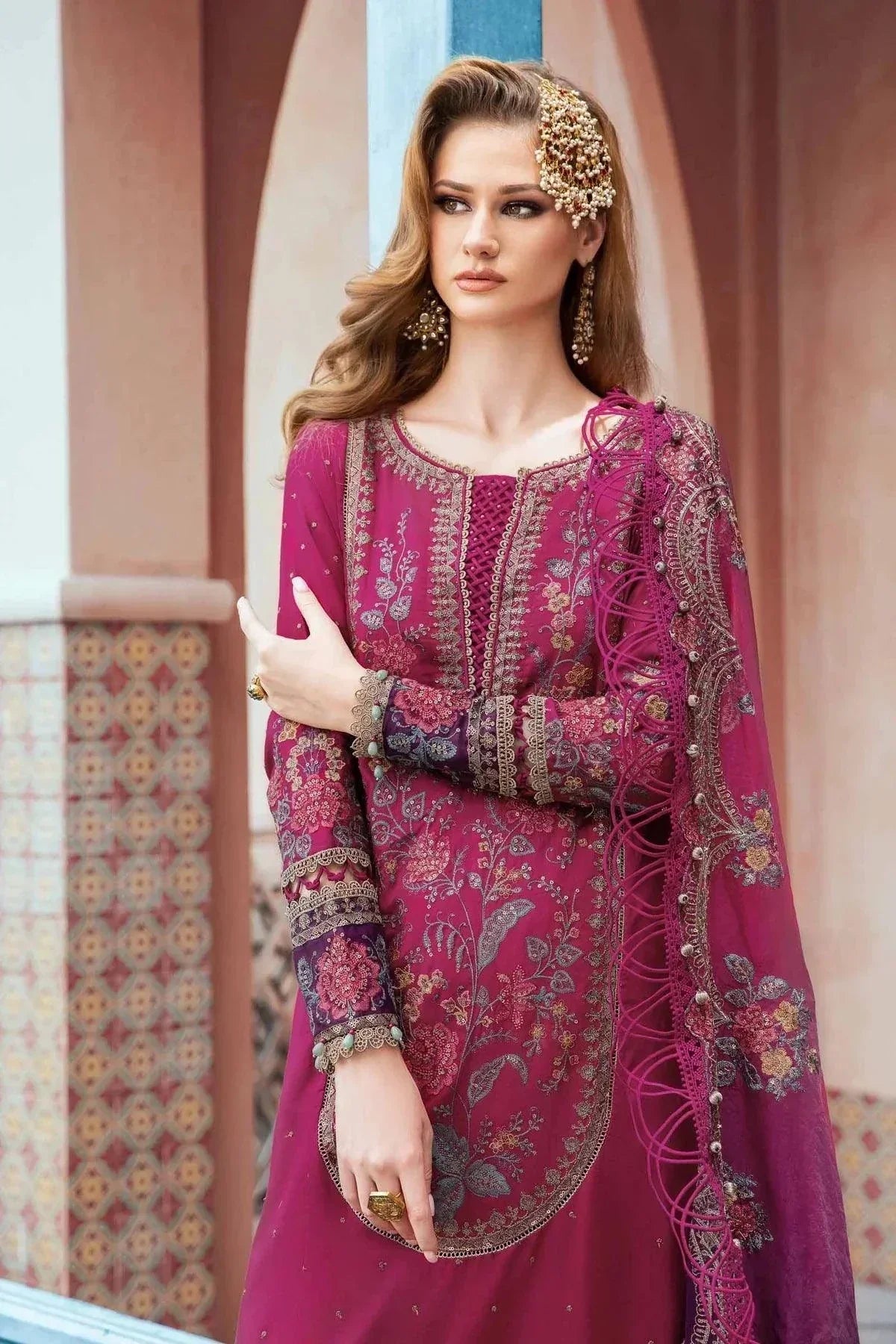 Maria B | Sateen Formals 23 | Magenta CST-704 - House Of Anaya