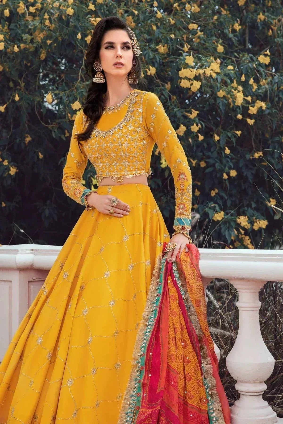 Maria B | Sateen Formals 23 | Yellow CST-705 - House Of Anaya