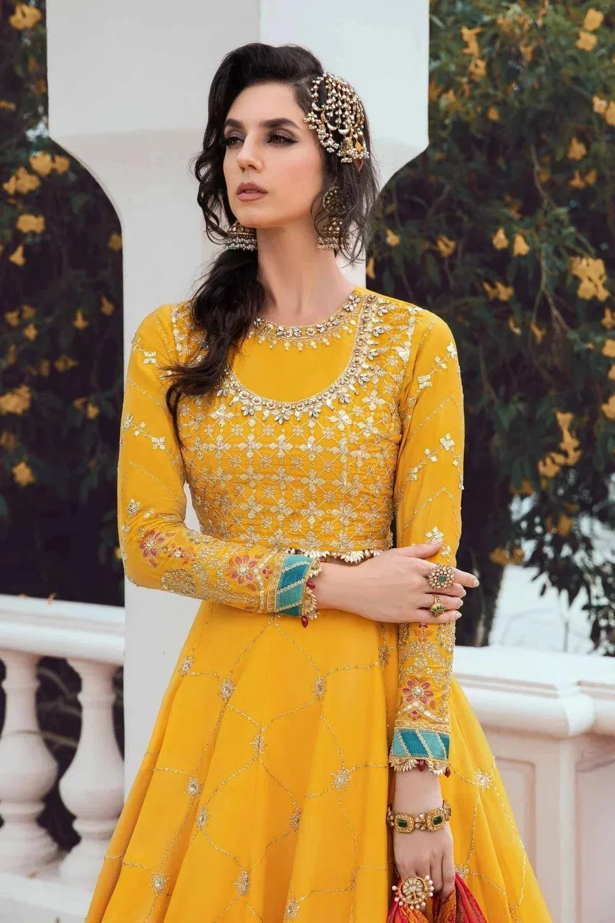 Maria B | Sateen Formals 23 | Yellow CST-705 - House Of Anaya