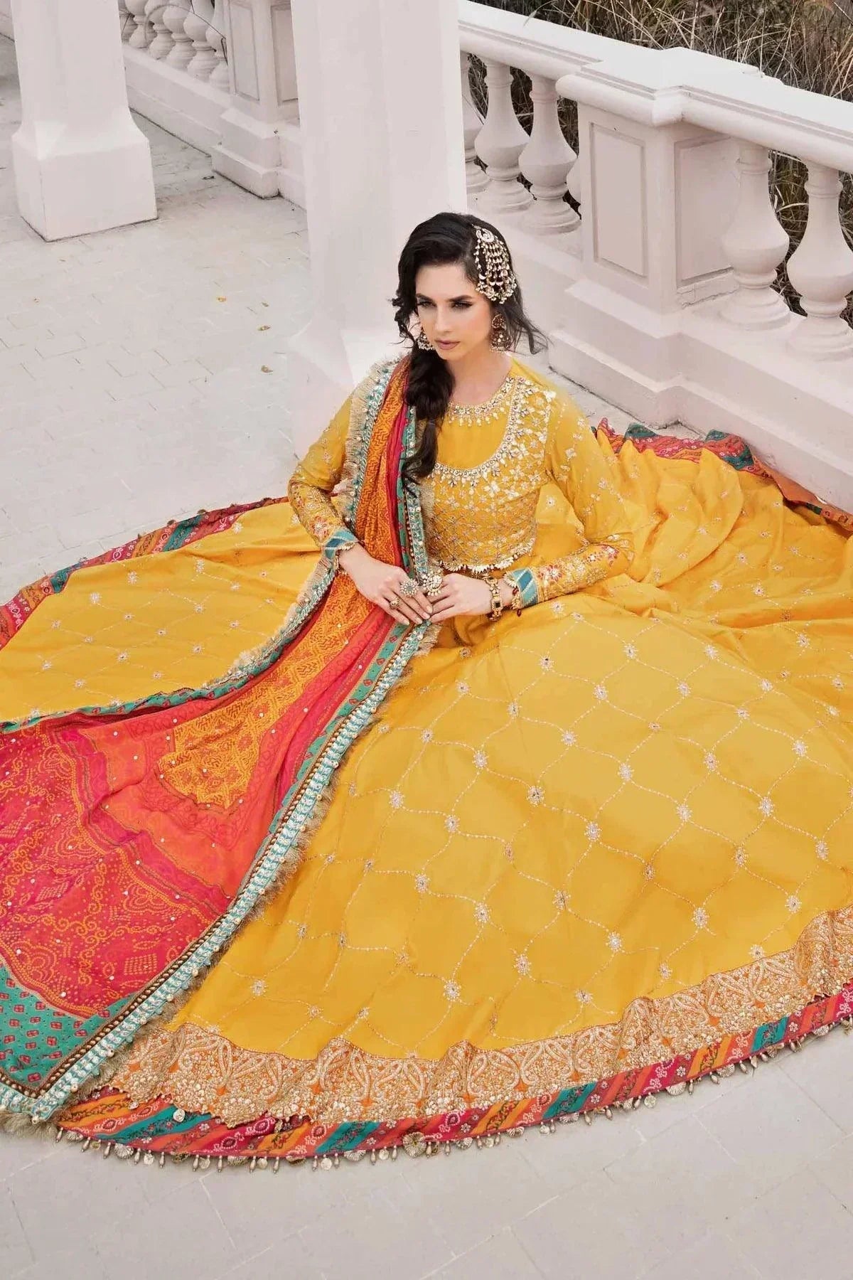 Maria B | Sateen Formals 23 | Yellow CST-705 - House Of Anaya