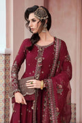 Maria B | Sateen Formals 23 | Maroon CST-708 - House Of Anaya
