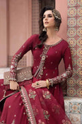 Maria B | Sateen Formals 23 | Maroon CST-708 - House Of Anaya