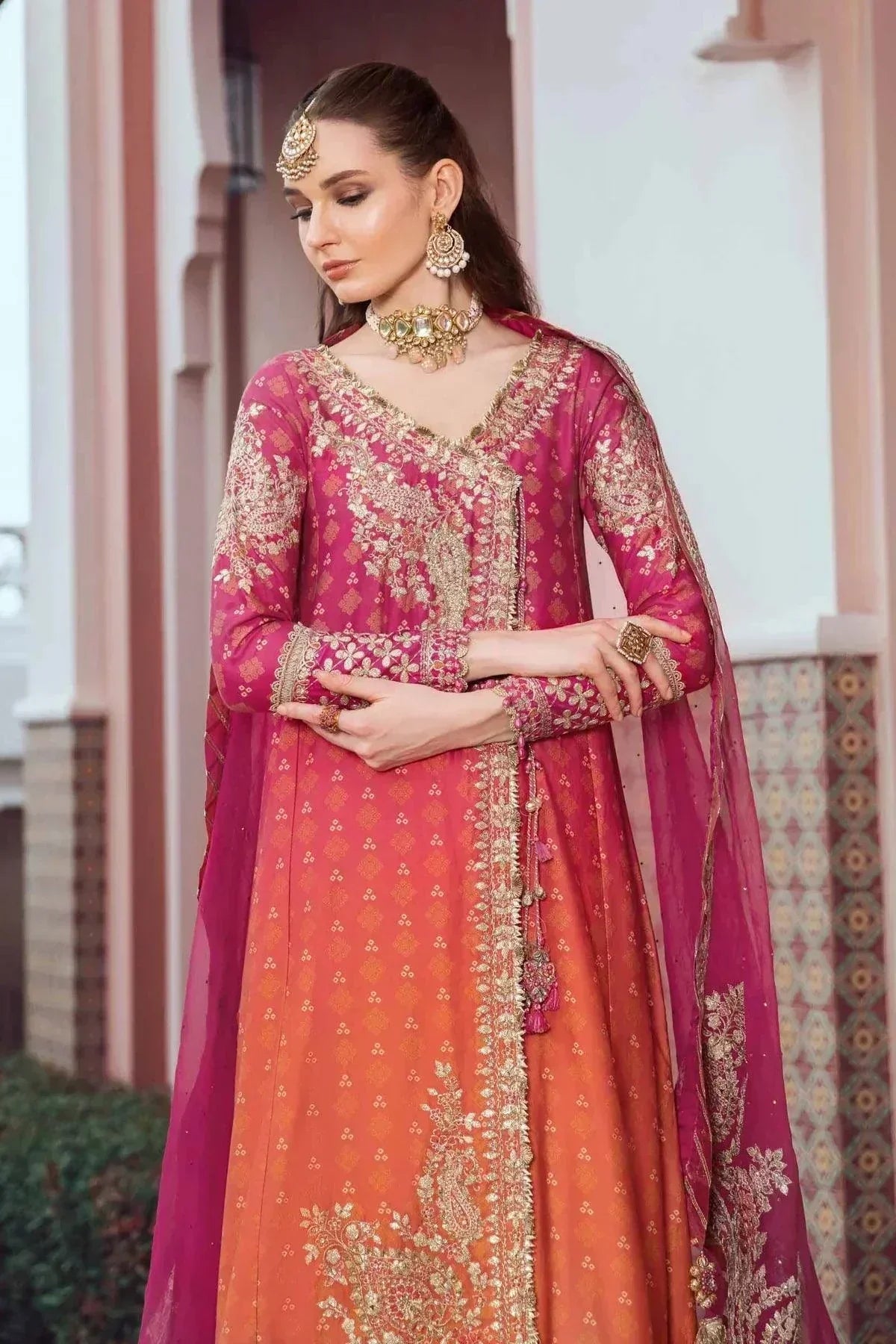 Maria B | Sateen Formals 23 | Fuchsia Pink CST-709 - House Of Anaya