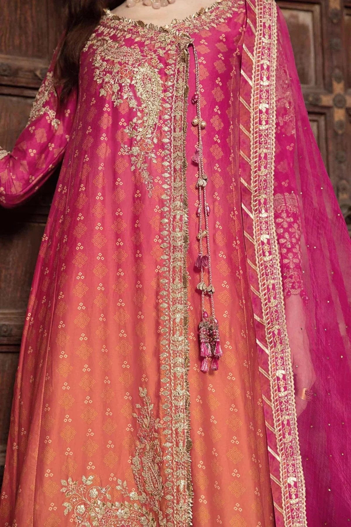 Maria B | Sateen Formals 23 | Fuchsia Pink CST-709 - House Of Anaya