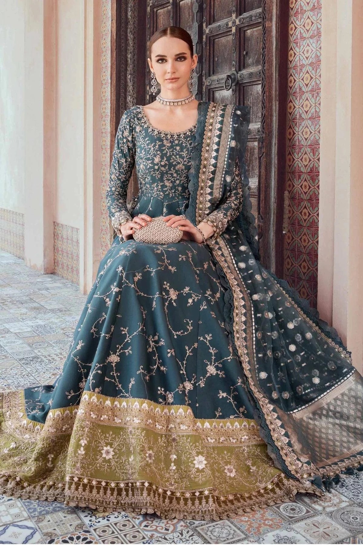 Maria B | Sateen Formals 23 | Teal CST-710 - House Of Anaya