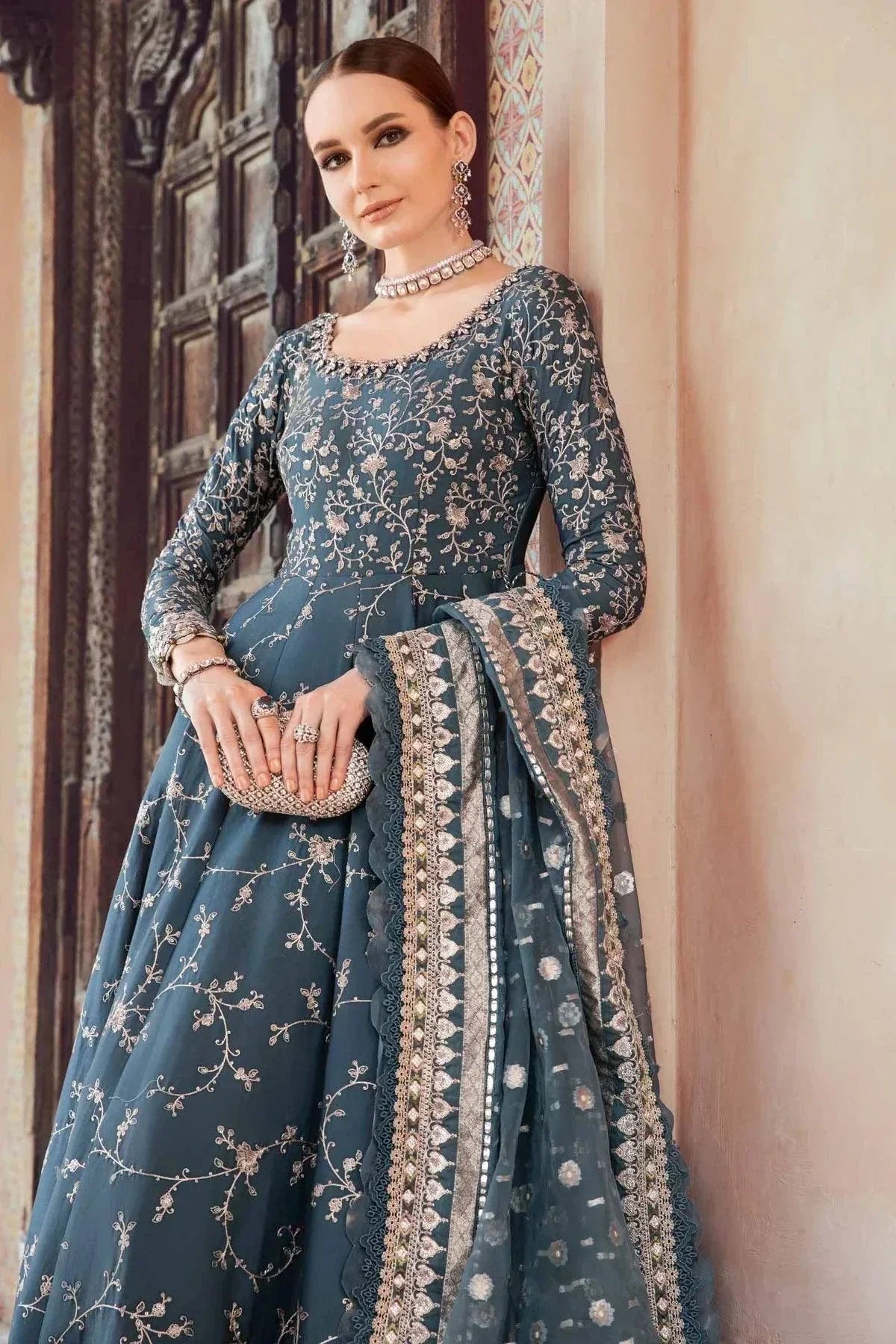 Maria B | Sateen Formals 23 | Teal CST-710 - House Of Anaya