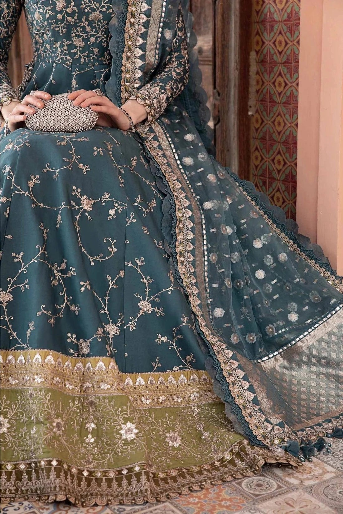 Maria B | Sateen Formals 23 | Teal CST-710 - House Of Anaya