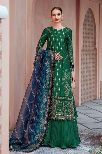 Maria B | Sateen Formals 23 | Emerald Green CST-711 - House Of Anaya