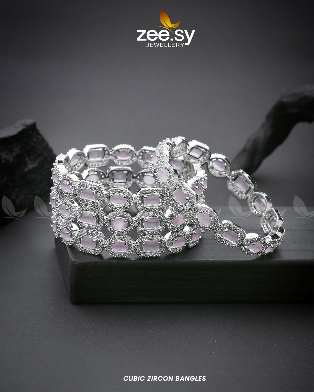Cubic Zircon Bangles - House Of Zarish