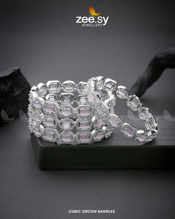 Cubic Zircon Bangles - House Of Zarish