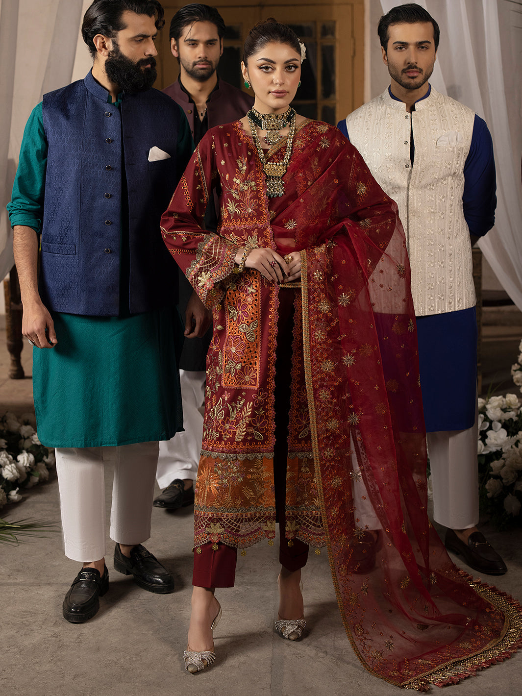 Mahnur | Mahrukh Luxury Lawn 24 | CARNATION - House of Zarish