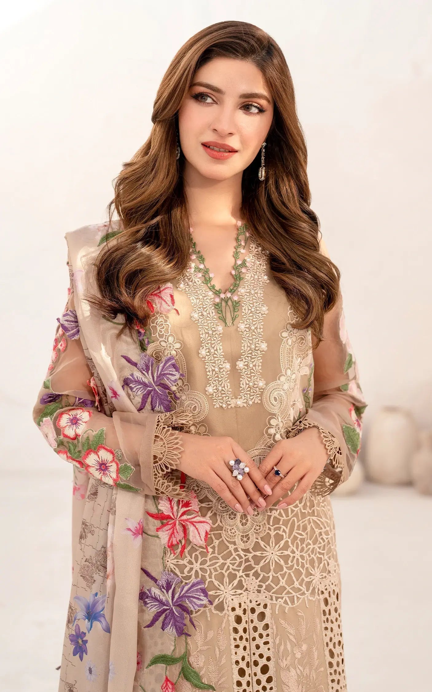 Asifa and Nabeel | Azalia Summer 25 | Carnation (AZL25-09) - House Of Zarish