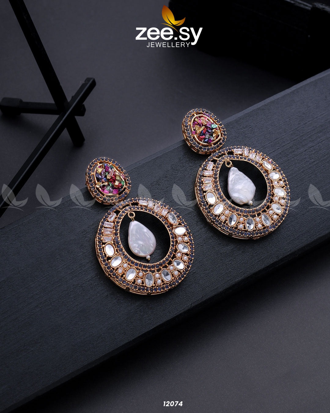 Cluster Zircons Earrings - House Of Zarish