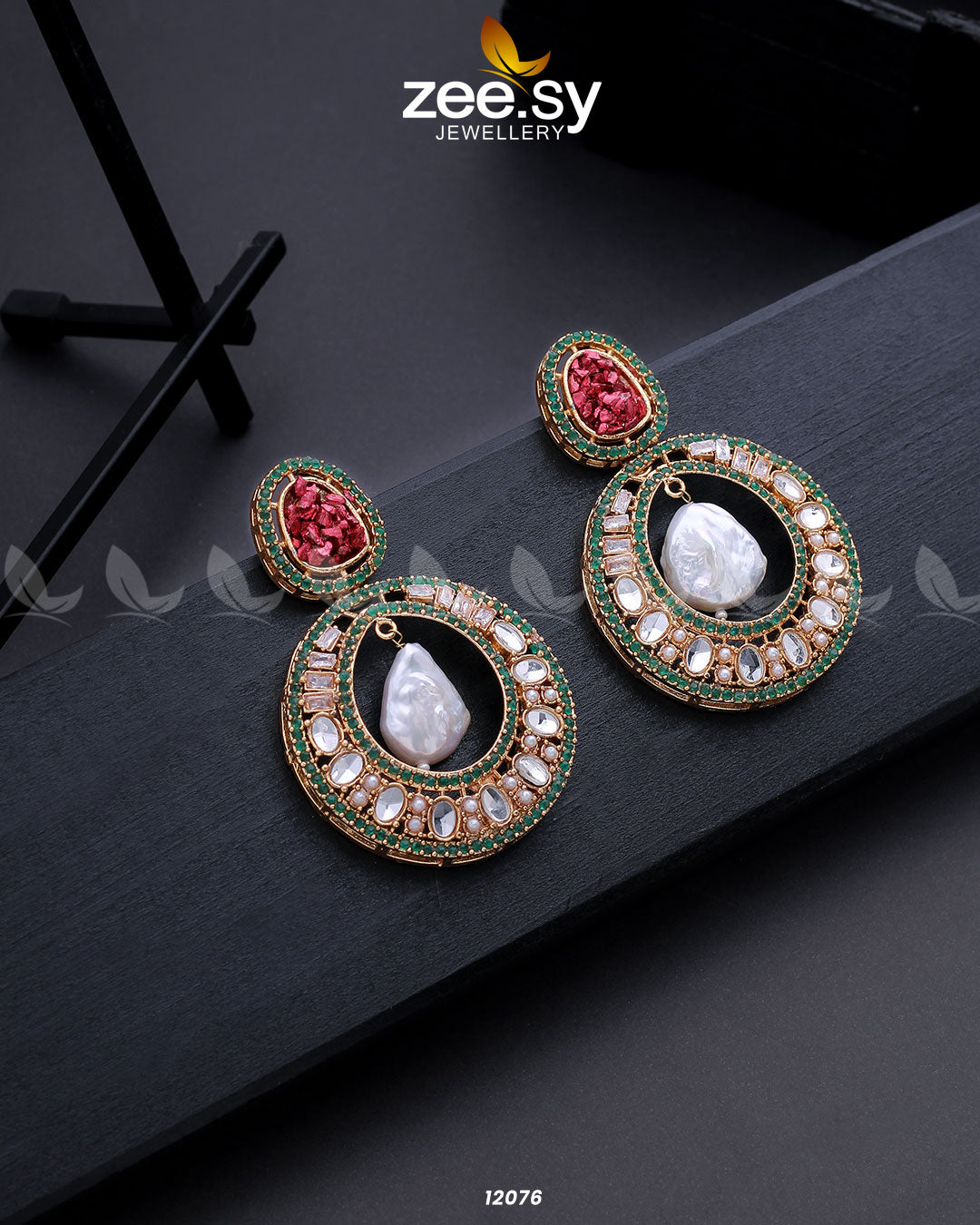 Cluster Zircons Earrings - House Of Zarish