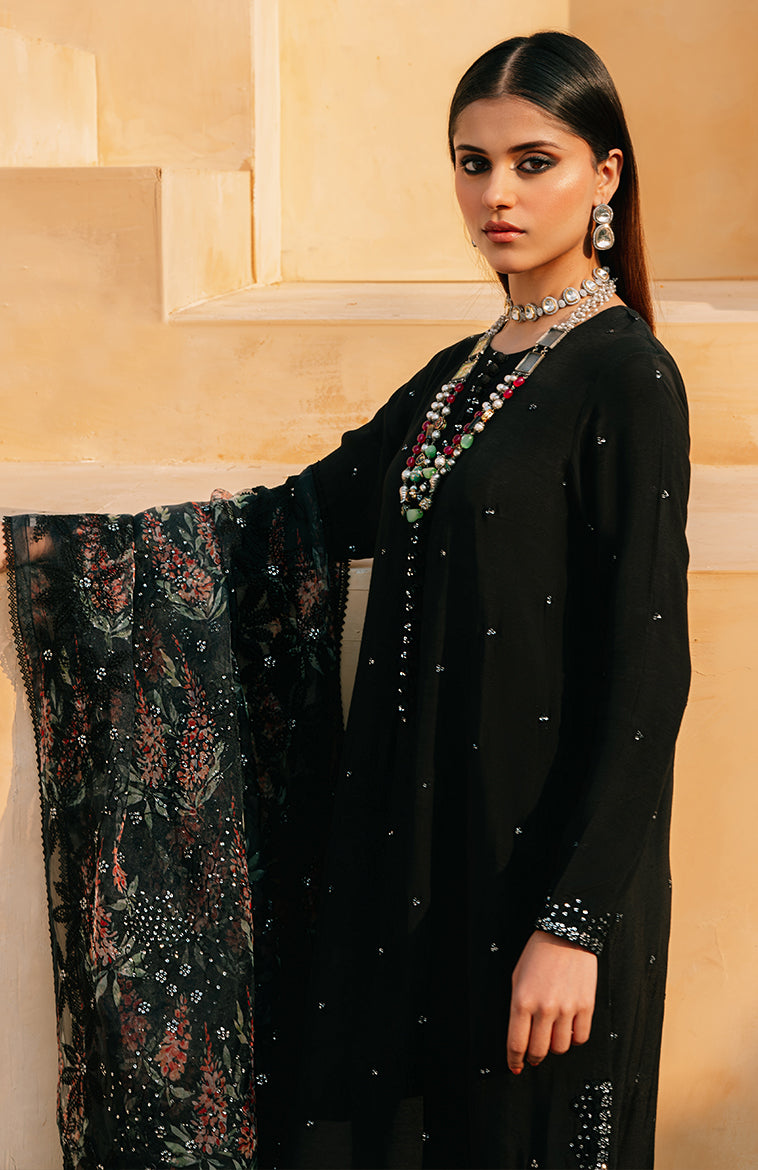 Cross Stitch | Eid Collection | Black DAHLIA - House Of Anaya