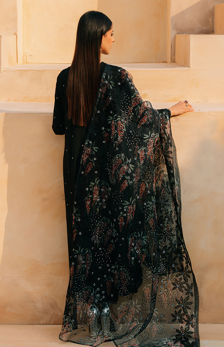 Cross Stitch | Eid Collection | Black DAHLIA - House Of Anaya