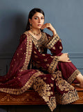 Zainab Chottani Embroidered Velvet 3Pc Suit D-03 ZIBA - House of Zarish