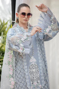 Maria B | Luxury Lawn | EL-23-10-Ice Blue - House of Zarish